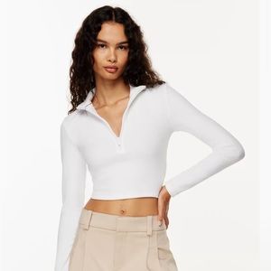 aritzia cropped quarter-zip